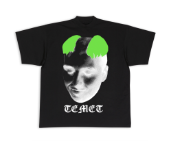 estampado verde sobre estampado blanco